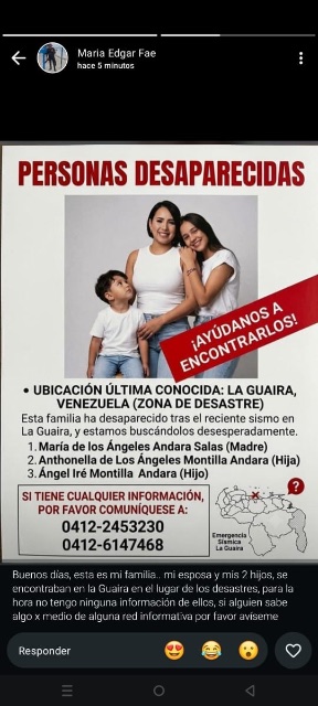 María andará antonella Montilla Angel Montilla