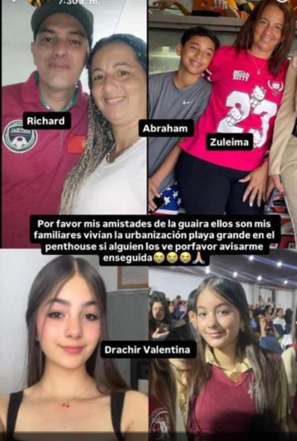 Abram Pestana, Valentina Pestana, Richard Pestana, Zuleima Capote
