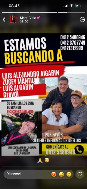 Luis Alejandro Algarin, Luis Algarin, Zugey Mantilla, Greidy Gil