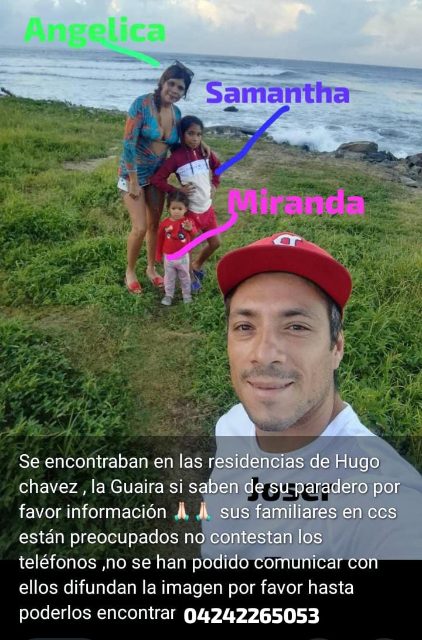 Angelica, Samantha, Miranda y joser cordero
