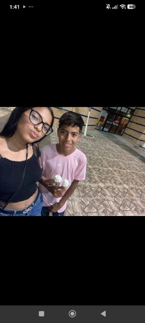 Sabrina Carranza y gabriel