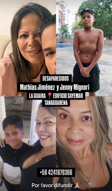 Mathias Jiménez y jenny mignori