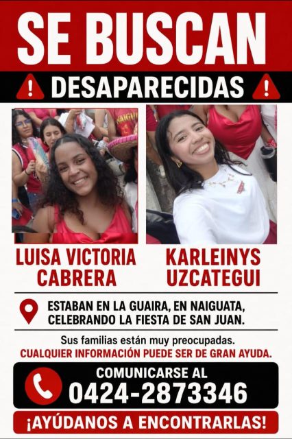 Luisa Cabrera y Karleinys Uzcategui