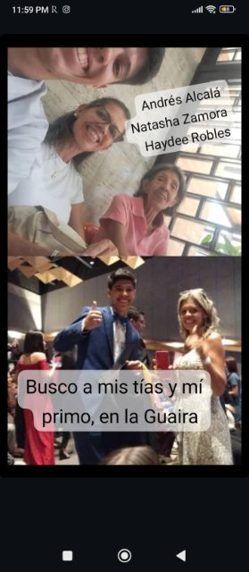 Natasha Zamora, Haydee Robles, Andrés Alcalá