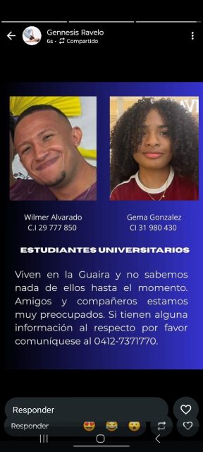 Wilmer Alvarado y Gema Gonzalez