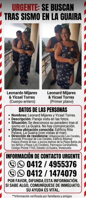 Leonard Mijares y Yicsel Torres.