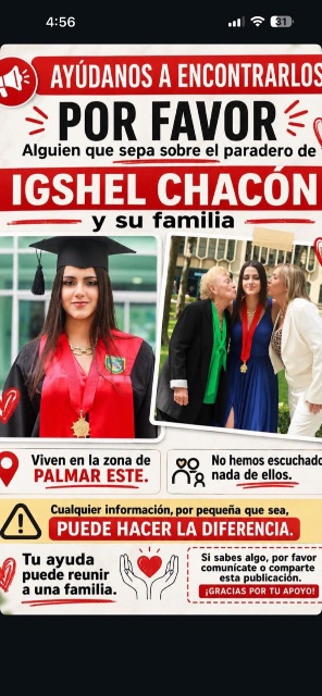 Igshel Chacón y familia