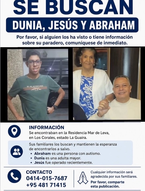 Jesus Guedez, Abraham Guedez, Dunia Medina