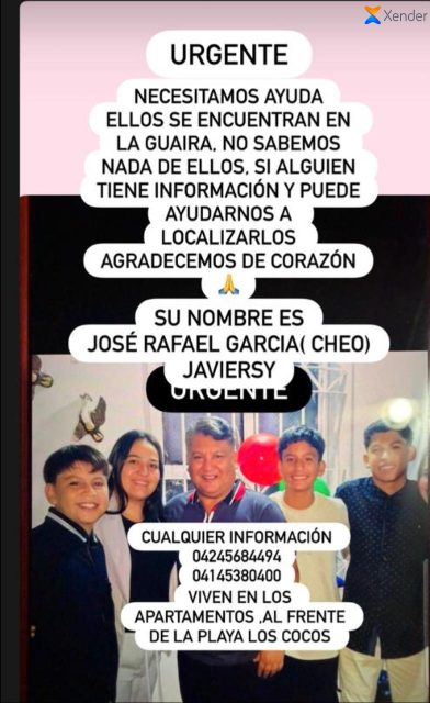 Nombre de los niños José angel García, Santiago García, mamá de los niños Javier colmenares,y papá de los niños José Raf