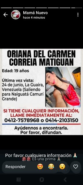 Oriana del carmen correia matiguan