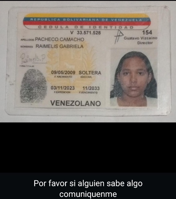 Raimelis Gabriela Pacheco Camacho
