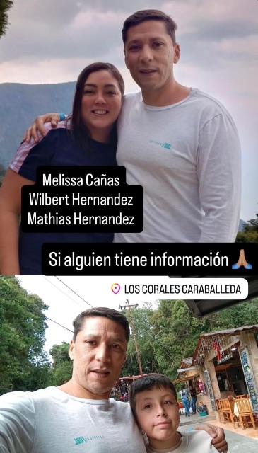 Melissa Cañas, Wilbert Hernández y Matías Hernández