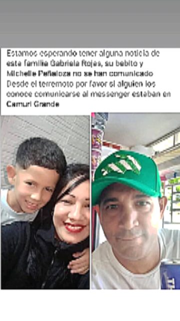 Michelle Peñaloza y familia