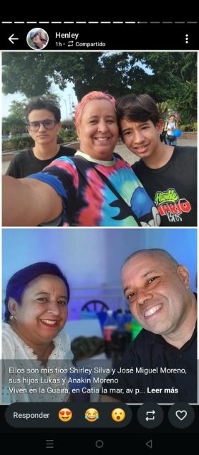 Shirley Silva y familia