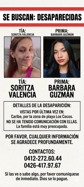 Soritza Valencia y Bárbara Guzmán
