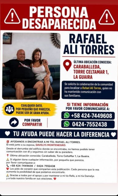 Rafael Ali Torres y Damelys Montenegro
