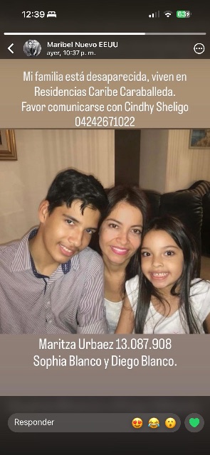 Maritza Urbaez - Diego Blanco - Sophia Blanco