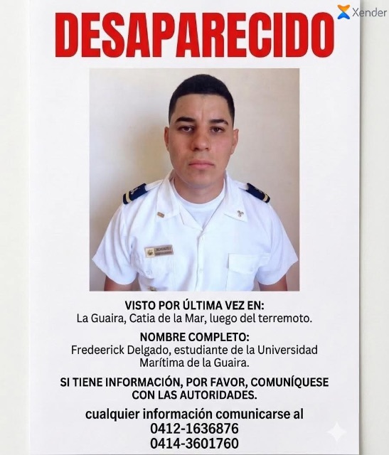 Freederick Delgado Estudiante de la universidad marítima de la guaira
