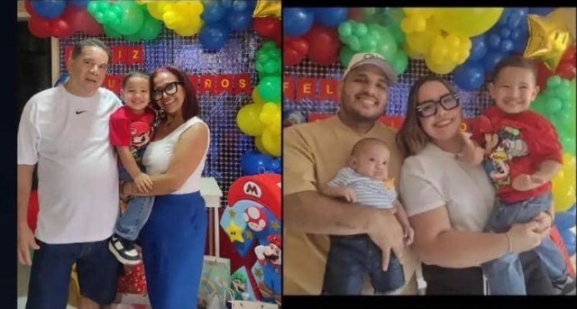 Mary Briceño Edgar Briceño Mary Carmen Briceño Ronald Oviedo y un niño de 4 meses y otro de 3 años
