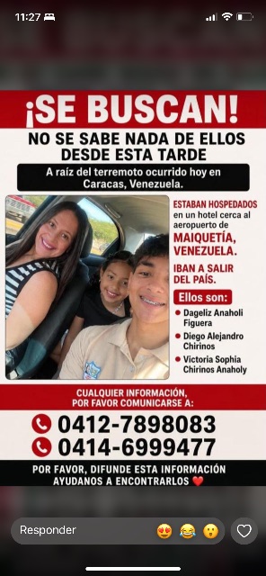 Dangeliz anaholi, victoria sophia Chirinos, Diego Alejandro chirinos
