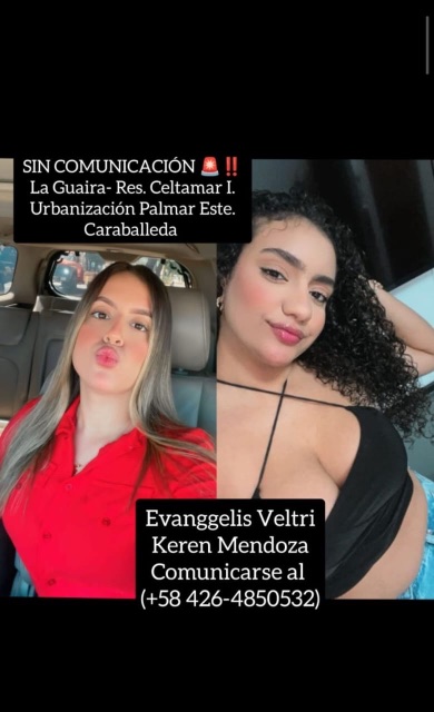 Evangelis velteis y Karen mendoza