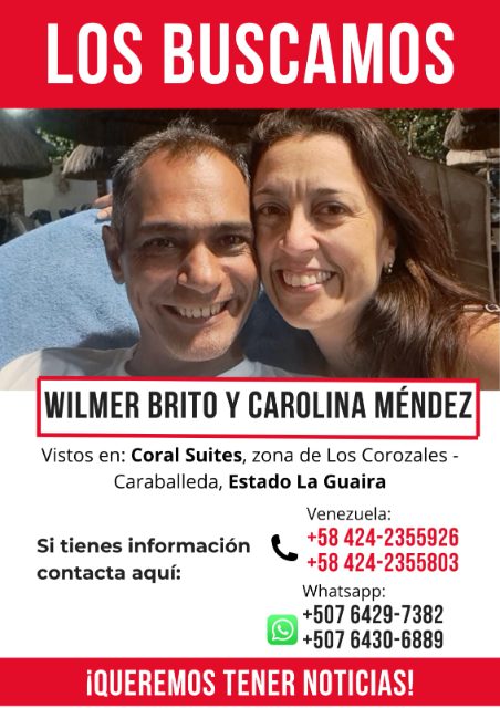 Wilmer Brito y Carolina Méndez