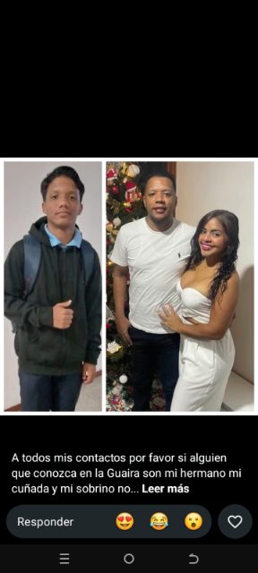 Kassandra Moreno 37, Alberto Liendo 37 y Kevin Liendo 16