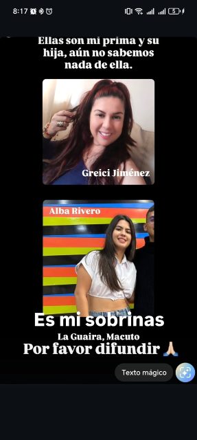 Greicy Jiménez y Alba Rivera