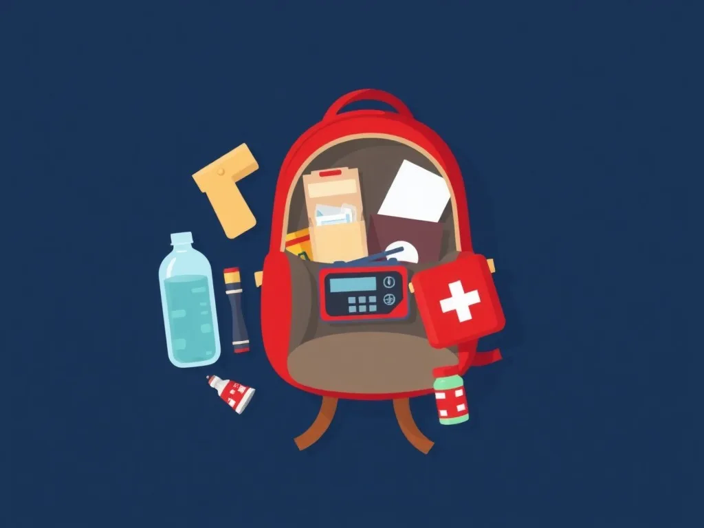 Mochila de emergencia con suministros
