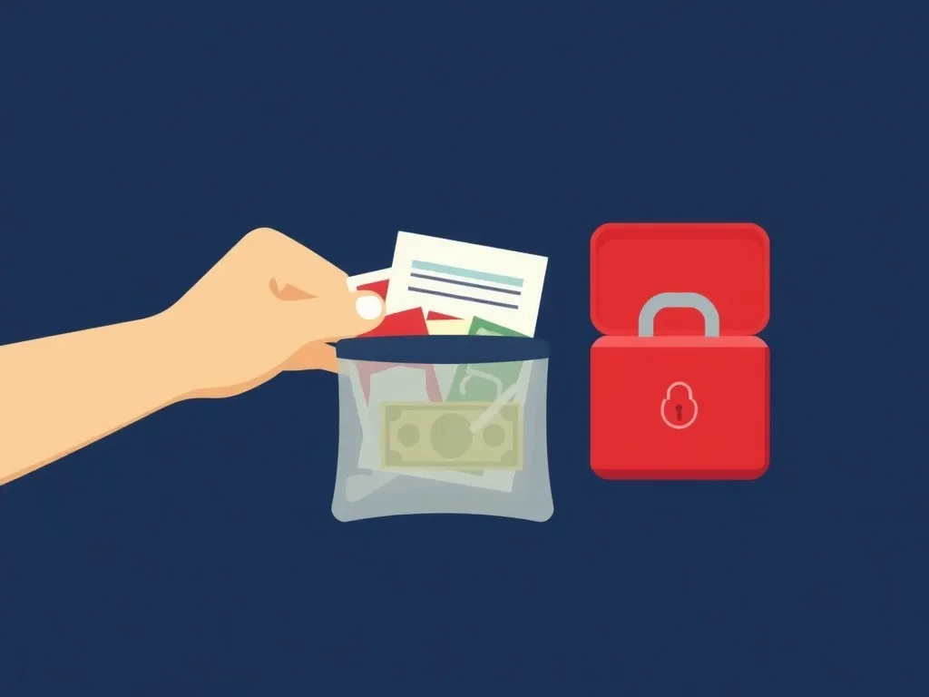 Documentos protegidos en bolsa sellada